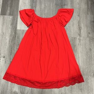 ASOS off the shoulder cotton dress with lace trim, size 4,  NEW WITHOUT TAGS